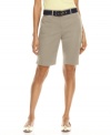 Belted Bermuda shorts are summertime essentials, from Karen Scott.