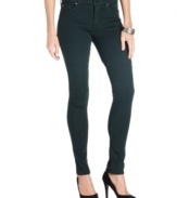 In a dark green wash perfect for fall, these Else Jeans skinny jeans hit the colored-denim trend right on the mark!