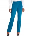 Style&co. keeps these ponte-knit pants sleek and streamlined with pull-on styling and structured seamed legs.