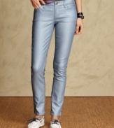 Tommy Hilfiger's coated denim jeans add a flash of shine to your casual wardrobe.