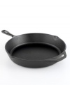 A rich history introduces this cast iron professional into your kitchen. Proudly made in America, this chef's must-have is seasoned to a treasured black patina, so it's ready to use right when it arrives. An indestructible durability keeps this staple on your range, while an incredibly fast and even-heat up makes every meal a masterpiece.