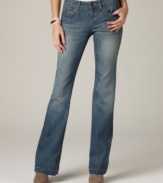Rugged details like raw-edged hems and a faded wash give these DKNY Jeans a look that borrows from the boys. Balance them with a breezy blouse!