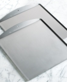 Bring on the baking! These commercial-quality baking sheets are large enough to hold the bulk of the batter and the natural aluminum construction always evenly heats food, turning out a perfectly golden treat.  The sheets don't have to be covered in parchment for use, so it's easy to get a batch in the oven fast. Lifetime warranty.