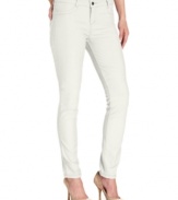 Part jeans, part leggings, Calvin Klein Jeans' jeggings offer a super-snug fit, now in a pretty white wash!