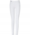 Perfect for adding a pristine polish to your outfit, Ralph Laurens stretch pants are both flattering and easy-to-pair - Engraved metal logo plaque at hip, back seams, pulls on - Form-fitting - Wear with comfy knit tops and flats, or feminine silk blouses and heels