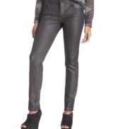 Shine on in Kut from the Kloth's skinny coated jeans in a sparkling metallic finish.