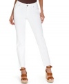 Fresh white denim from INC creates the perfect base for your spring outfits! These jeans are cropped above the ankle for a leg-lengthening look.