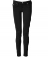 Bring downtown-inspired edge to your cocktail-ready separates with these Swarovski crystal embellished skinny jeans from True Religion - Five pocket styling, crystal rivet details, distinctive logo back pockets, ultra-skinny legs - Wear with a billowy blouse, a cropped denim jacket and wedge heels