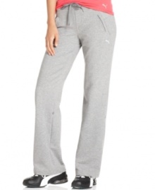 Classic and comfortable, these drawstring sweatpants from Puma are perfect for any activity. Pair them with a tee or tank to hit the gym or practice your yoga poses.