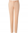 With a sleek tailored cut and delicious shade of apricot, Moschino C&Cs slim fit trousers are a chic way to dress up polished daytime looks - Side and buttoned back slit pockets, zip fly, tabbed button closure, belt loops - Slim tailored fit - Wear with a silk blouse, leather belt and heels