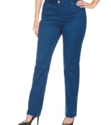 Get the look of the season with skinny colored plus size denim from INC. These jeans still feature the fabulous fit you love!