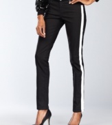 Bold leg stripes makes INC's skinny jeans feel fabulously on-trend for the season. Pair with a sequined shell or keep the menswear-inspired look going with a tuxedo blazer.
